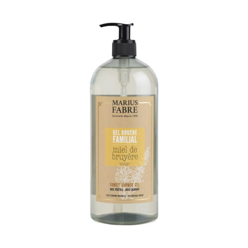 Marius Fabre Family Size Shower Gel 1 Litre - Honey - Bien Etre (Pack of 6)