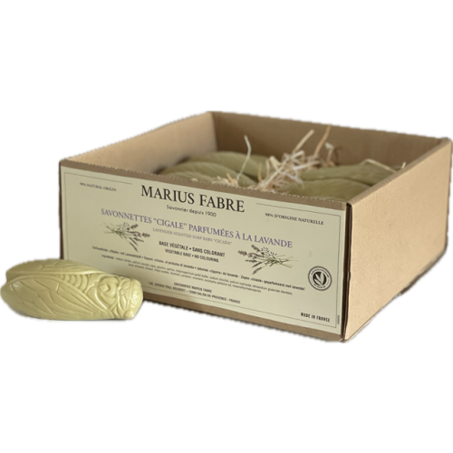 Marius Fabre 100g Bars of Cicada-Shaped Soap - Lavender - Jardin (Pack of 12)