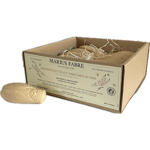 Marius Fabre 100g Bars of Cicada-Shaped Soap - Honey - Jardin (Pack of 12)
