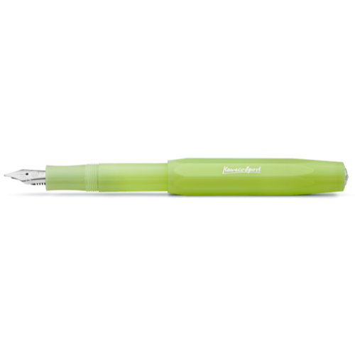 KAWECO FROSTED SPORT FOUNTAIN PEN - FINE LIME