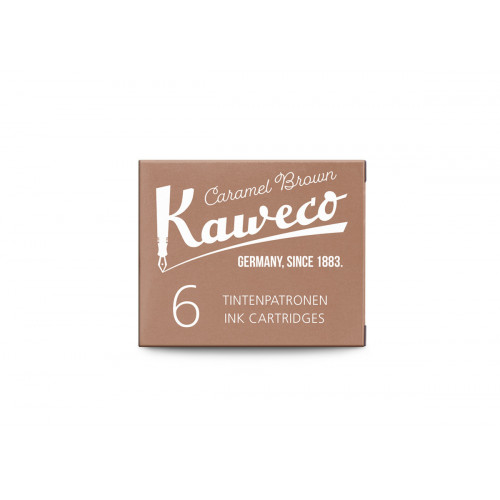 KAWECO INK CARTRIDGES - PACK OF 6 - CARAMEL BROWN