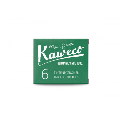 KAWECO INK CARTRIDGES - PACK OF 6 - PALM GREEN