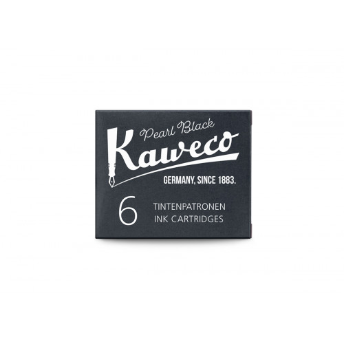 KAWECO INK CARTRIDGES - PACK OF 6 - PEARL BLACK