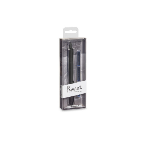 KAWECO PERKEO FOUNTAIN PEN PACK - ALL BLACK - M