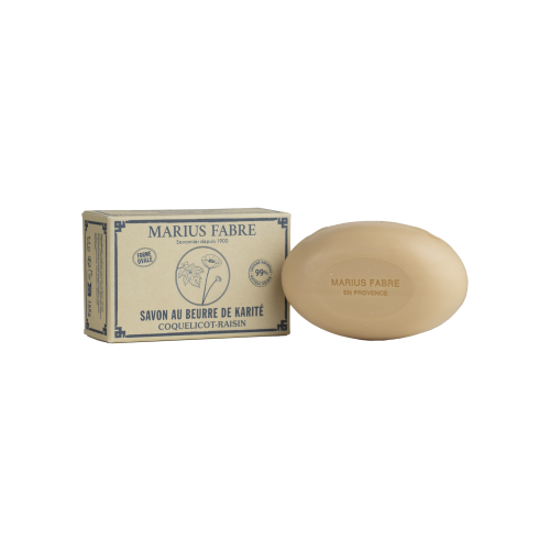 Marius Fabre 150g Oval Soap - Poppy & Grape (In a Box) - Nature (Pack of 8)