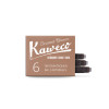 KAWECO INK CARTRIDGES - PACK OF 6 - CARAMEL BROWN