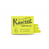 KAWECO INK CARTRIDGES - PACK OF 6 - GLOWING YELLOW